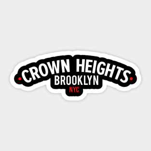 New York Crown Heights - Crown Heights Brooklyn Schriftzug - Crown Heights Logo Sticker